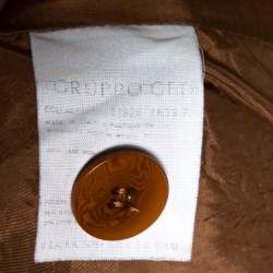 Giorgio Armani Vintage Brown Herringbone Wool Blazer M