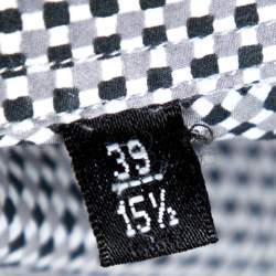 Giorgio Armani Monochrome Check Print Cotton Long Sleeve Shirt M