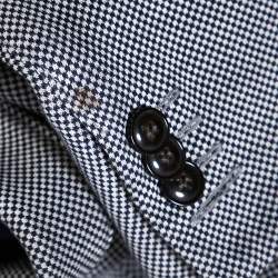 Giorgio Armani Monochrome Patterned Knit Upton Blazer XXL