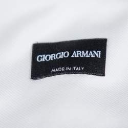 Pre Owned Giorgio Armani White Cotton French Cuff Dress Shirt L