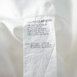 Pre Owned Giorgio Armani White Cotton French Cuff Dress Shirt L