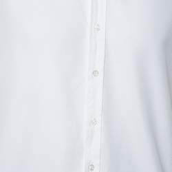 Pre Owned Giorgio Armani White Cotton French Cuff Dress Shirt L