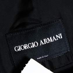 Giorgio Armani Borgo 21 Black Wool Pinstriped Suit 4XL
