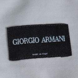 Pre Owned Giorgio Armani Pale Grey Cotton French Cuff Long Sleeve Shirt 3XL