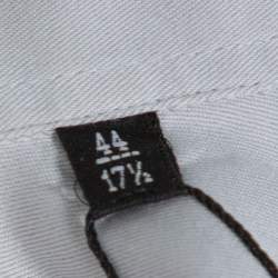 Pre Owned Giorgio Armani Pale Grey Cotton French Cuff Long Sleeve Shirt 3XL