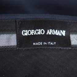 Giorgio Armani Navy Blue Flax & Silk Classic Trousers 4XL
