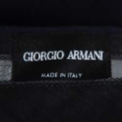 Giorgio Armani Navy Blue Knit Tapered Trousers 3XL