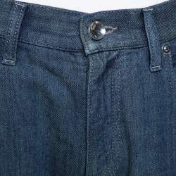 Pre Owned Giorgio Armani Blue Denim Tapered Leg Jeans L