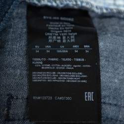 Pre Owned Giorgio Armani Blue Denim Tapered Leg Jeans L