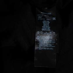 Pre Owned Giorgio Armani Black Patterned Knit Crewneck T-Shirt 4XL