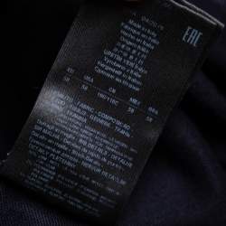 Pre Owned Giorgio Armani Midnight Blue Knit V-Neck T-Shirt 4XL