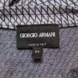 Pre Owned Giorgio Armani Grey Patterned Knit Crewneck T-Shirt XXL