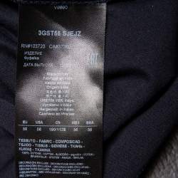 Pre Owned Giorgio Armani Navy Blue Patch Pocket Detail V-Neck T-Shirt 3XL