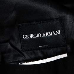 Giorgio Armani Black Wool Button Front Blazer 5XL