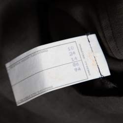 Pre Owned Giorgio Armani Olive Green Linen Button Front Blazer L