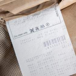 Pre Owned Giorgio Armani Vintage Cream Patterned Wool Button Front Blazer M