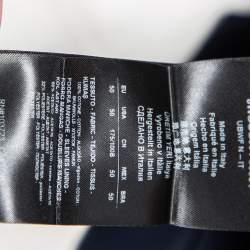 Pre Owned Giorgio Armani Navy Blue Waffle Knit Single Breasted Blazer L