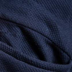 Pre Owned Giorgio Armani Navy Blue Waffle Knit Single Breasted Blazer L