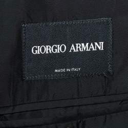 Giorgio Armani Black Striped Wool Super 160's Suit M