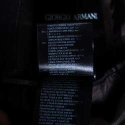 Pre Owned Giorgio Armani Charcoal Grey Striped Wool Single Breasted Soft Fit Blazer XL