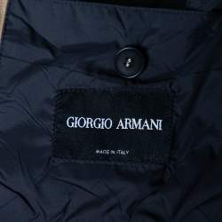 Pre Owned Giorgio Armani Beige Crepe Single Breasted Blazer M