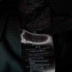 Pre Owned Giorgio Armani Green Textured Stretch Knit Single Breasted Blazer L