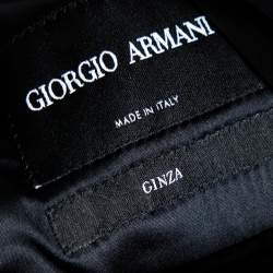 Pre Owned Giorgio Armani Midnight Blue Velvet Double Breasted Blazer M