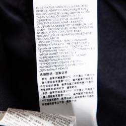 Pre Owned Giorgio Armani Navy Blue Stretch Cotton Zip Front Shirt 4XL