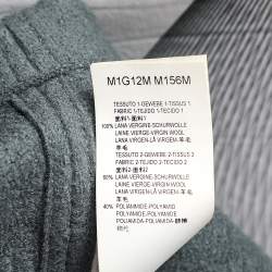 Giorgio Armani Grey Wool & Knit Sleeve Detail Button Front Jacket XL