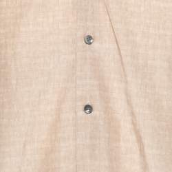 Giorgio Armani Beige Cotton & Silk Button Front Shirt XL