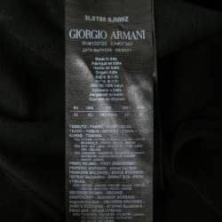 Pre Owned Giorgio Armani Black Cotton Knit Logo Detail Round Neck T-Shirt XL