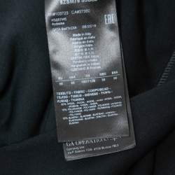 Pre Owned Giorgio Armani Navy Blue Flocked Logo Detail Modal Knit T-Shirt 3XL