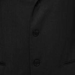 Armani Collezioni Charcoal Grey Wool Single Breasted Blazer L