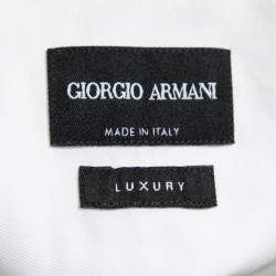 Giorgio Armani White Cotton Button Front Shirt L