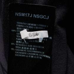 Giorgio Armani Black Cotton Knit Contrast Collar Detail T-Shirt M