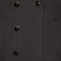 Giorgio Armani Dark Grey Virgin Wool Double Breasted Blazer S