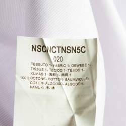Giorgio Armani Purple & White Striped Cotton Shirt M