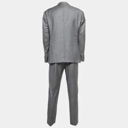 Giorgio Armani Grey Wool Regular Fit Single Breasted Suit XXL
