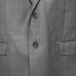Giorgio Armani Grey Wool Regular Fit Single Breasted Suit XXL