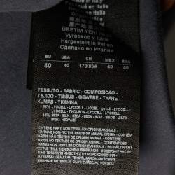 Giorgio Armani Navy Blue Lyocell & Silk Button Front Shirt L