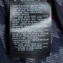 Giorgio Armani Multicolor Geometric Pattern Devore T-Shirt S