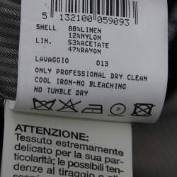 Giorgio Armani Beige Textured Lien Button Front Jacket XL