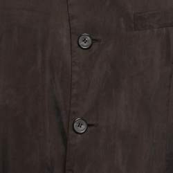 Giorgio Armani Brown Rayon Button Front Jacket XL