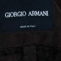 Giorgio Armani Brown Rayon Button Front Jacket XL