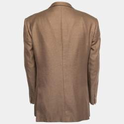 Giorgio Armani Vintage Brown Wool Single Breasted Blazer XL