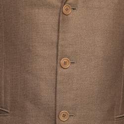 Giorgio Armani Vintage Brown Wool Single Breasted Blazer XL