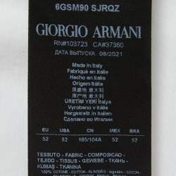 Pre Owned Giorgio Armani White Cotton Signature Logo Embroidered T-Shirt XL