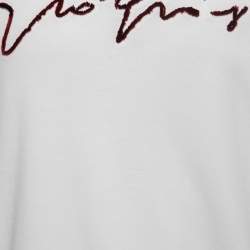 Giorgio Armani White Cotton Signature Logo Detail T-Shirt 3XL