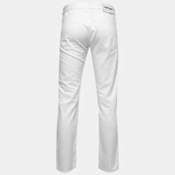 Giorgio Armani White Denim Regular Fit Jeans L/ Waist 36"