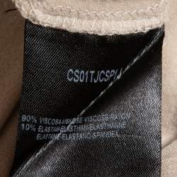 Pre Owned Giorgio Armani Beige Jersey Crew Neck T-Shirt XL